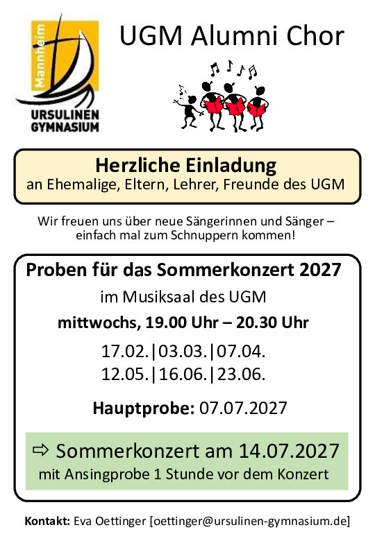 Probentermine Sommerkonzert