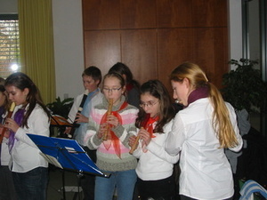 Klasse 6c musiziert im Altenheim "Lanzgarten" - Februar 2010