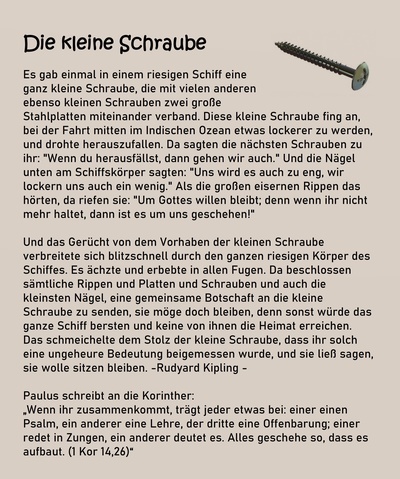 kleine Schraube