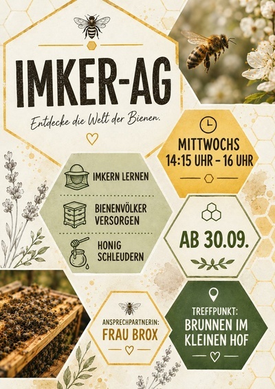 Werbeposter f�r die Imker-AG