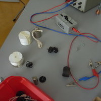 Experimenteller Aufbau zum Testen der Spulen