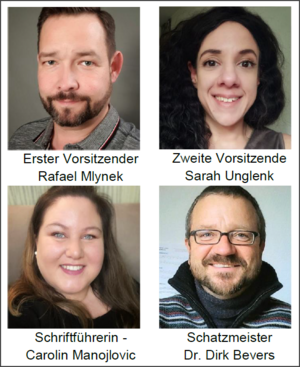 Bilder des ersten und der zweiten Vorsitzenden sowie der Schriftführerin und des Kassenwarts Bilder des ersten und der zweiten Vorsitzenden sowie der Schriftführerin und des Kassenwarts